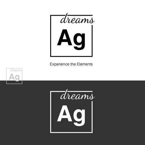 Clean / minimalistic logo representing the Ag element - silver
