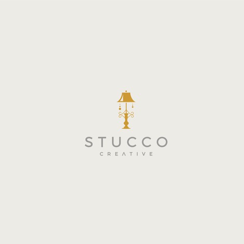 creative lamp logo for home furnishing and construction company