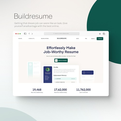 Build resume web Design