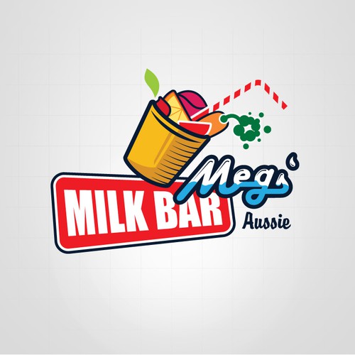 Create this logo for new aussie themed milk bar and other future branding.