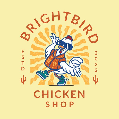 Retro Chicken Sandwich Shop Logo