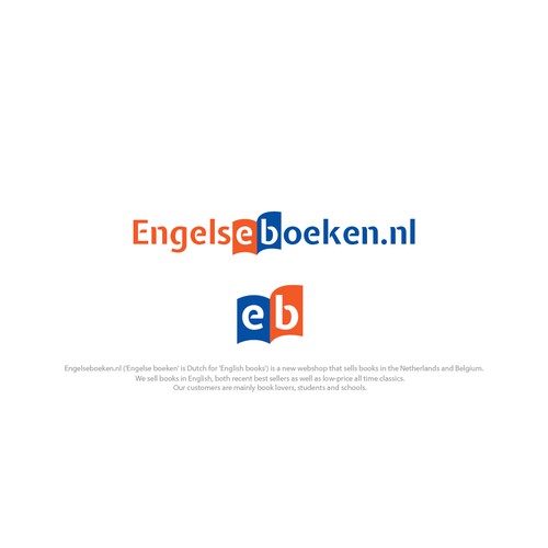 logo concept english book webshop