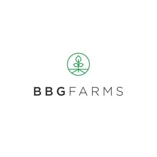minimalist logo for BBG FARMS