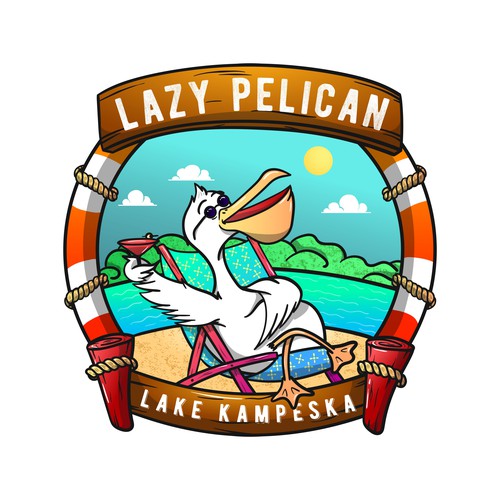 Pelican mascot logo concept