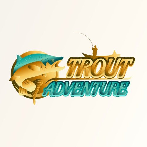 Create an adventure illustation searching the world trout.