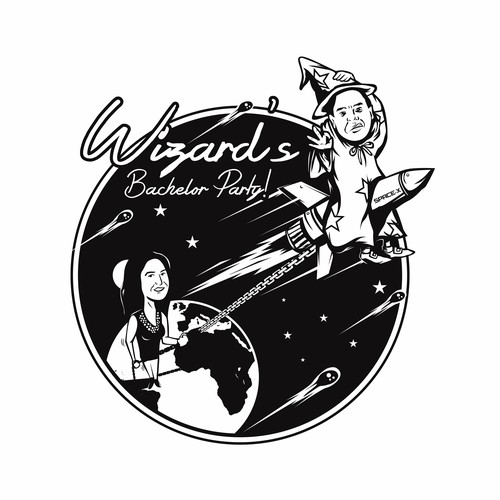 Wizard's Bachelor Party t-shirt design