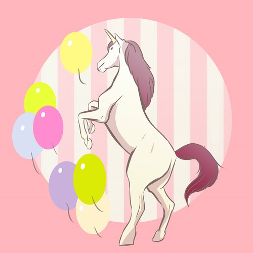 Unicorn birthday box design