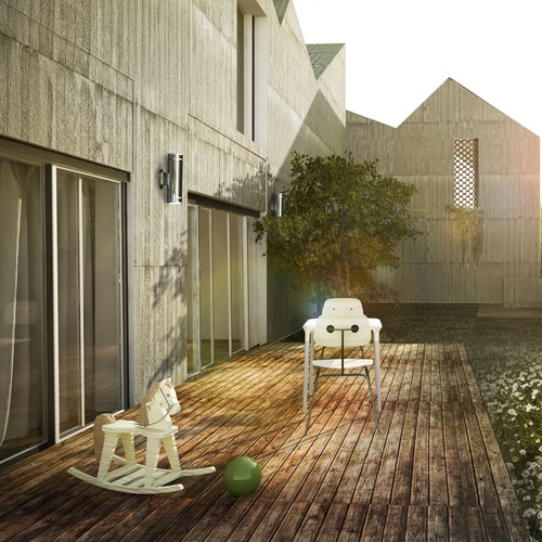 3d rendering - outdoor light lifestyle shot
