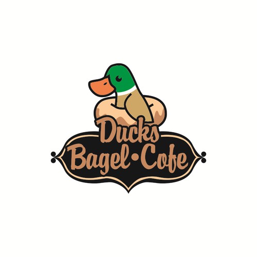Concept logo for Ducks Bagel Cofe