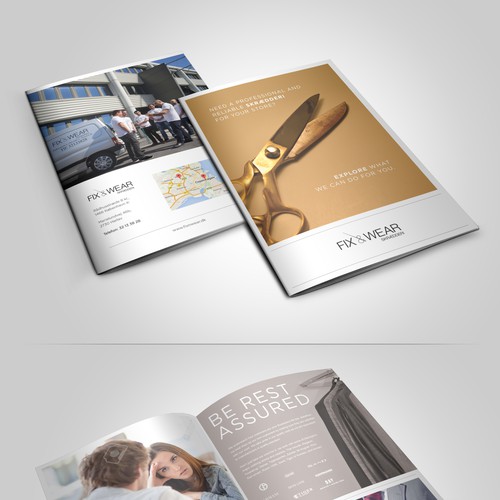 Fix & Wear - Create attention capturing booklet for our tailoring stores