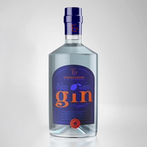 Gin label design