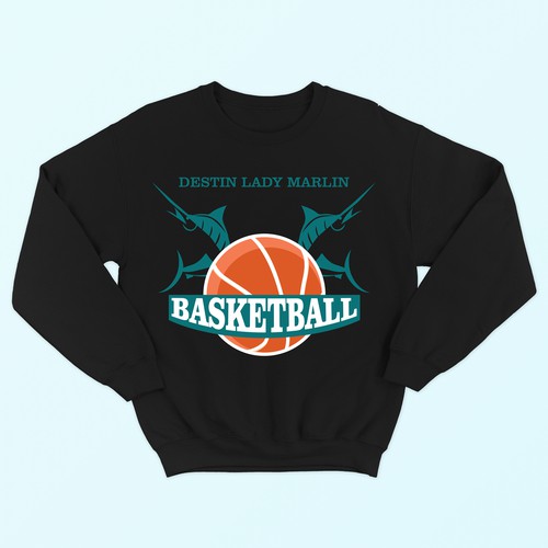 Logo for a t-shirt/ hoodie design to celebrate the Destin Middle School Girls Basketball's first ever County Championship