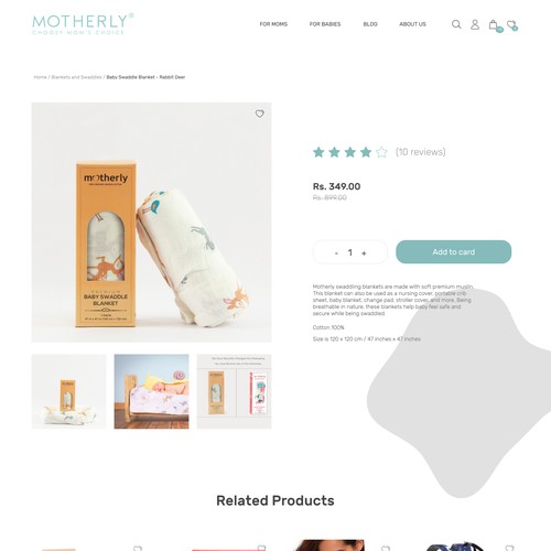 Product page for Motherly company