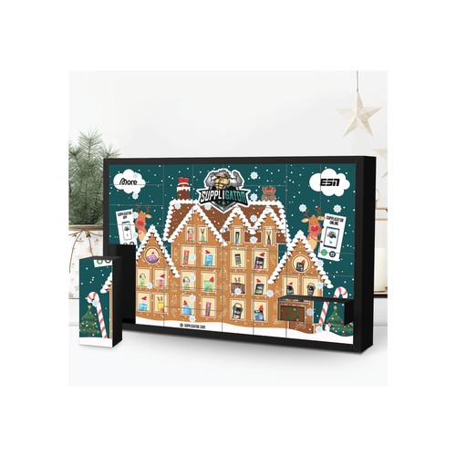 Advent calendar design concept for supplement brand