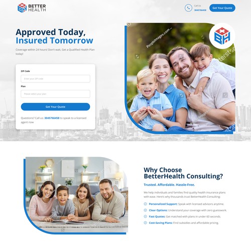 Betterhealth landing page