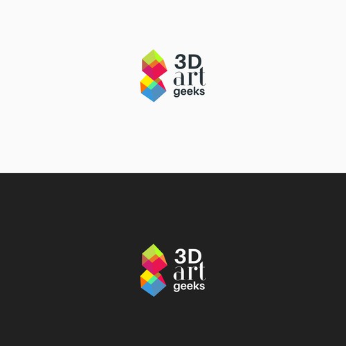 logo concept for 3d art printing company
