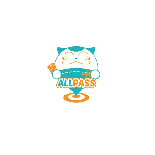 logo concept for "Allpass"- local online shopping