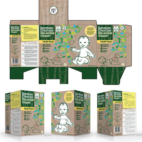 Create Eco-Friendly Packaging for reusable diapers