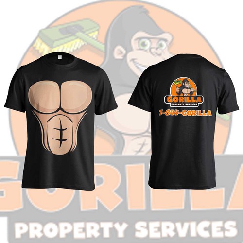 Gorilla tshirt for cleaning service