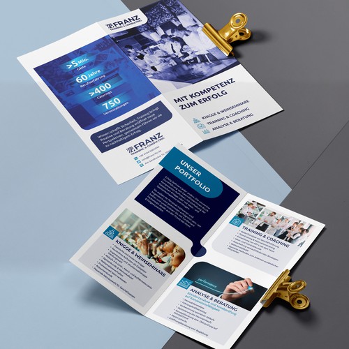 Clean & Modern DL bi-fold brochure design