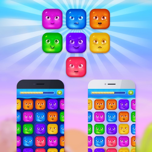 animated face switching game