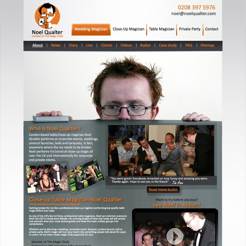 Close up Magician needs a new website design
