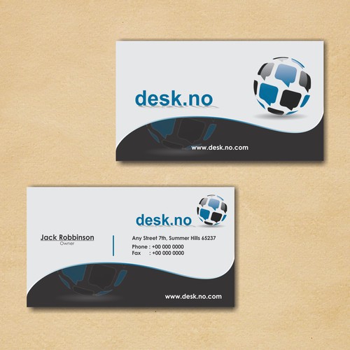 business card for desk no