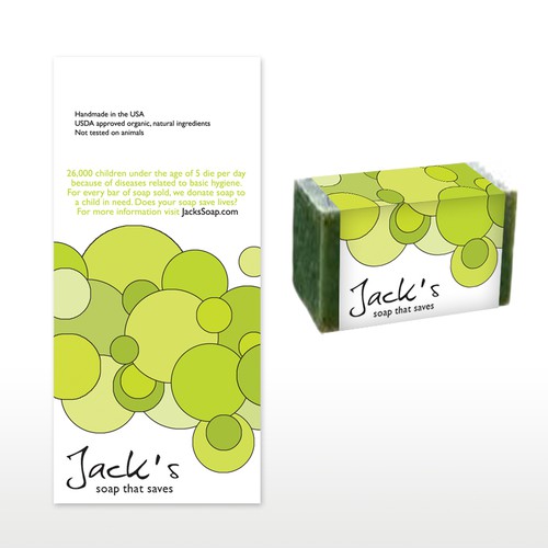 Jack's Soap needs a new print or packaging design