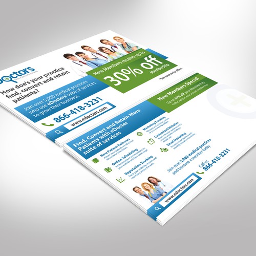 Postcard Design for eDoctors a Digital Medical Marketing Agency