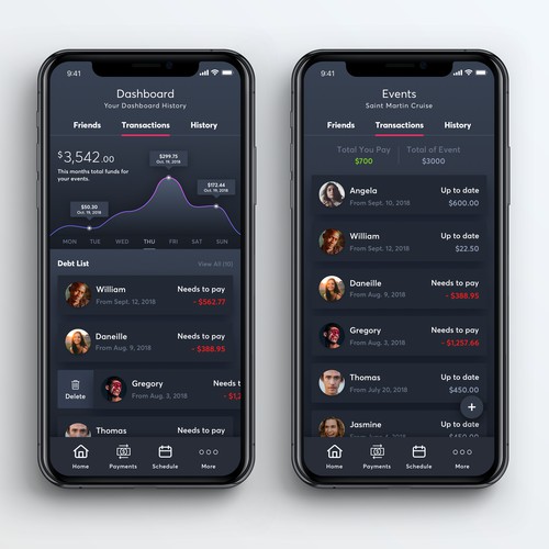 Financial Dashboard App UI Concept