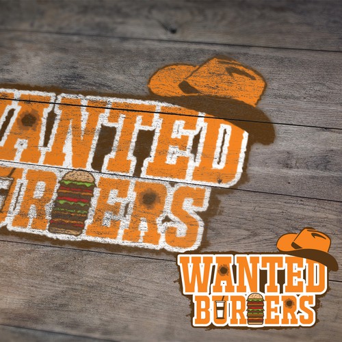 Wanted Burger Logo Design