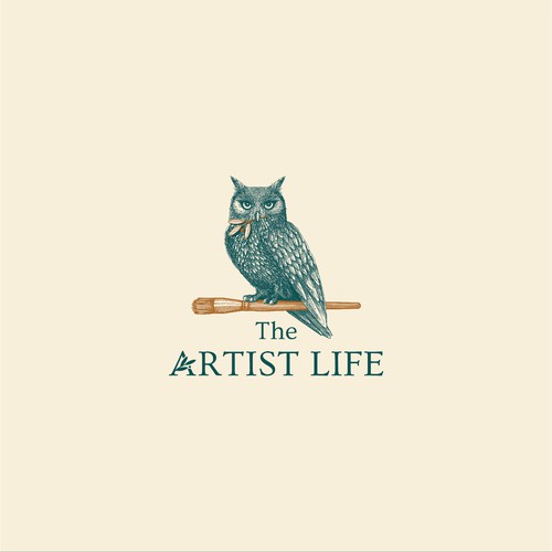 Athena Owl Logo design for The Artist Life 