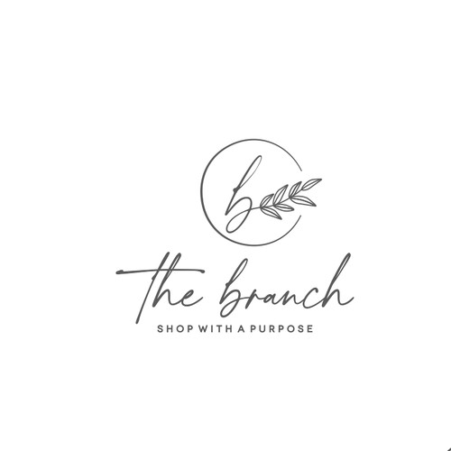 The branch, line art hand drawn concept for a boutique