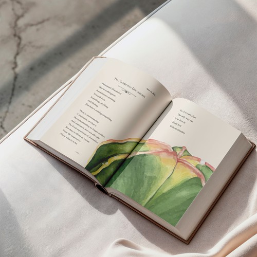 Illustrated poetry book interior design