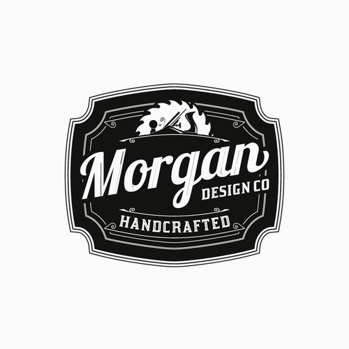 Powerful Vintage Logo for Wood & Metal Handcrafted Items Maker