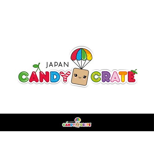 Create a whimsical and cute logo for Candy Box Japan