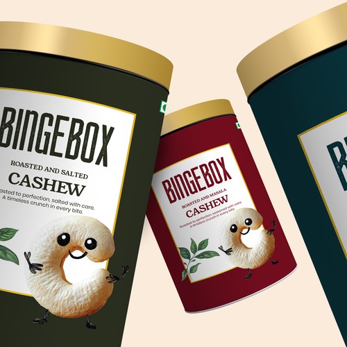 BingeBox Snacks Canister Packaging — Premium Canister Design