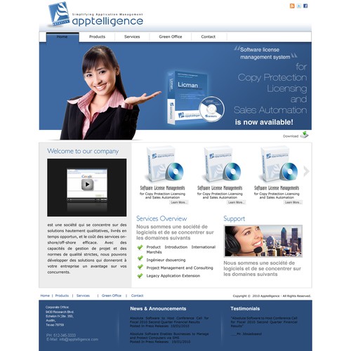 Design company website for new Software Vendor with ICT services