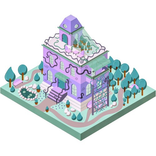Isometric fantasy house