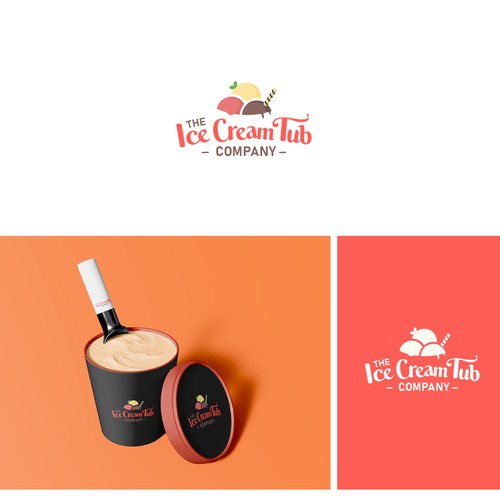 Ice cream tub logo