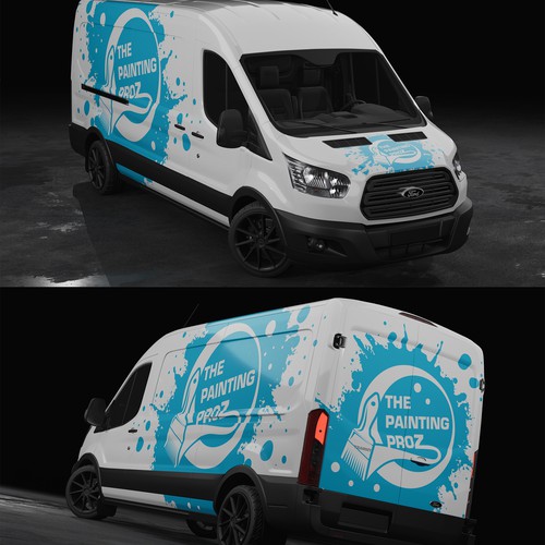 Painting work van lettering