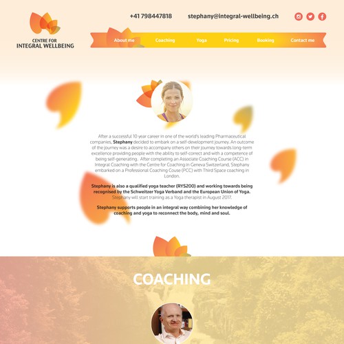 Integral wellbeing Website Page