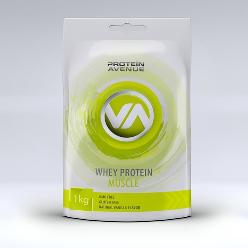 Zip lock bag concept for whey protein powder