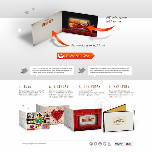 Landing page for Postvid