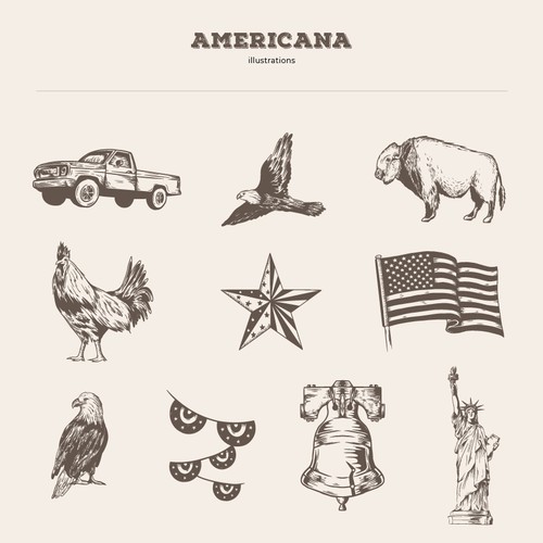 Americana illustrations