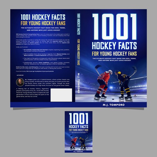 Hockey Fact Book for Kids & Young Teens - Book Cover Design