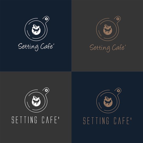 Setting Cafe' logo design