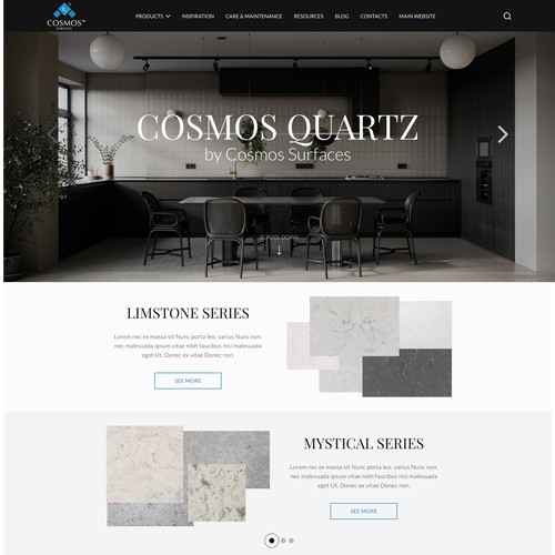 Website design for Cosmos Quartz