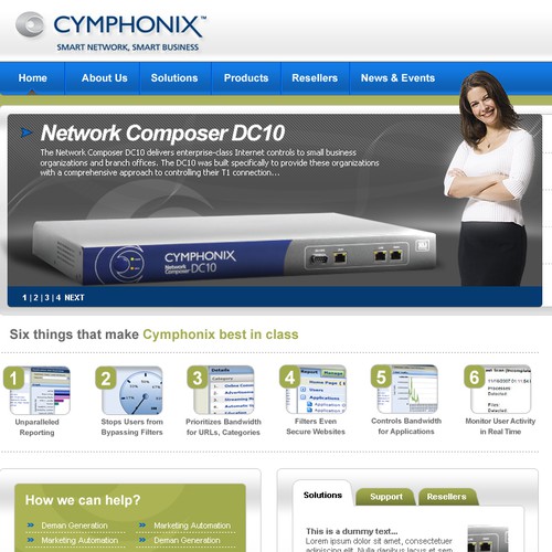 New layout and design for website