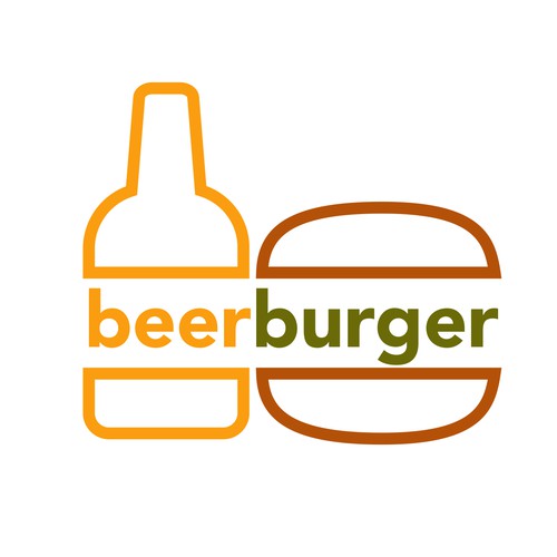 A Literal, Young and hip logo for BeerBurger